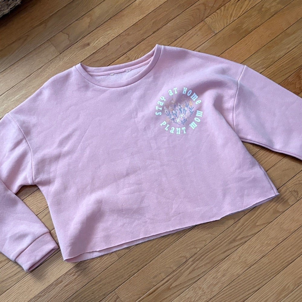 Pink Crop Top - Stay at Home Plant Mom - Picture 4 of 5